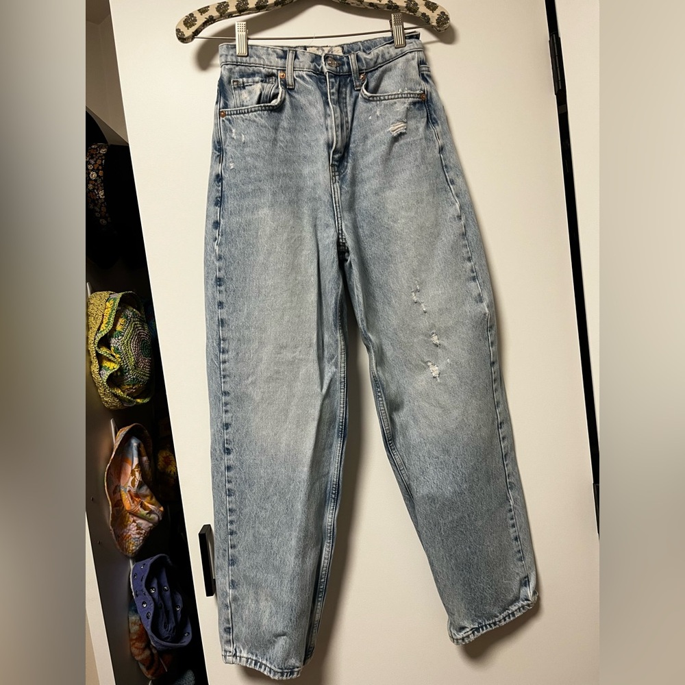Free People Dad Light Blue Jeans